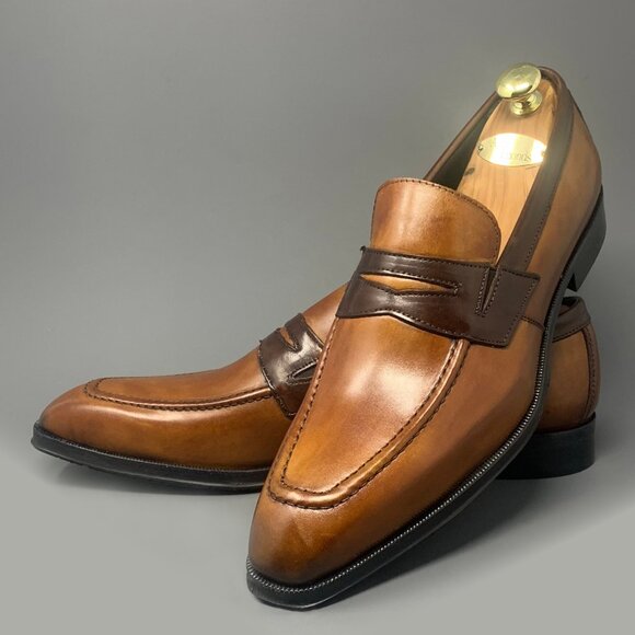 *NEW* / Mark by FIRMANI / Handmade Italian Calfskin Slip-On Loafers / Men’s 13 - Picture 6 of 9